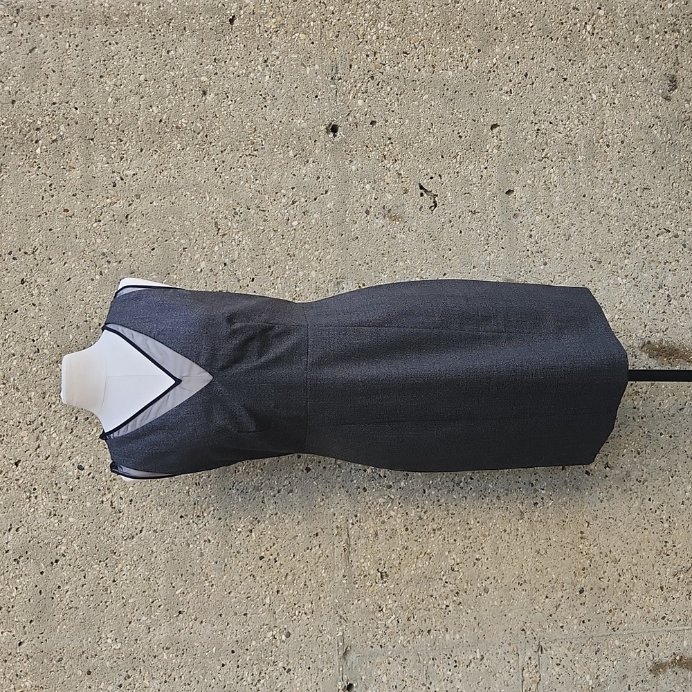 BOSS grey silk pencil dress